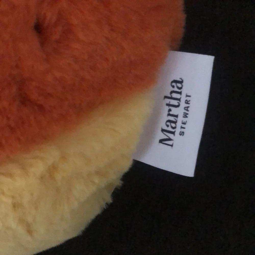 Martha Stewart Faux Fur Decorative Jack O’Lantern Pillow - Halloween Decor